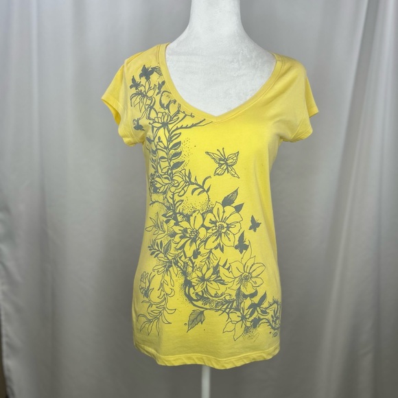 Stranded Yellow Graphic Fitted T-Shirt size Large - Picture 1 of 14